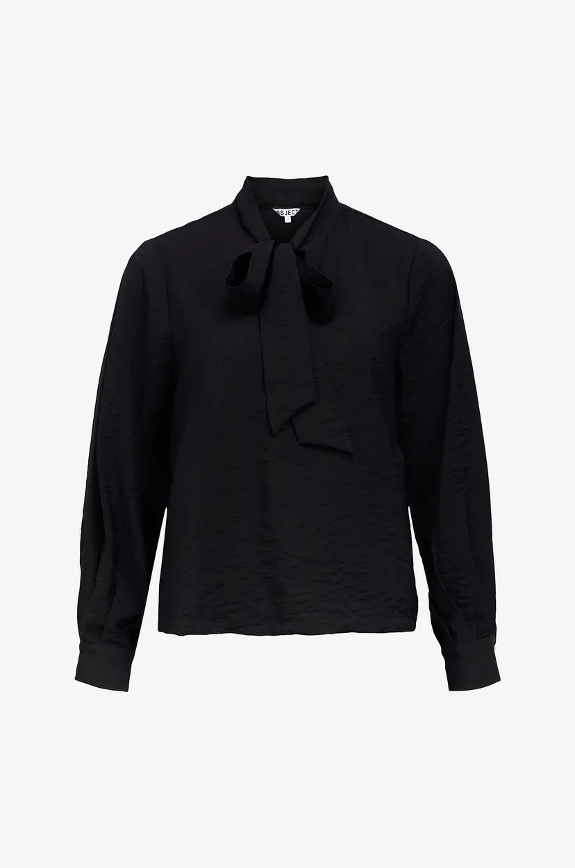 Object Collectors Item Bluse objJacira L/S RE Bow - Svart