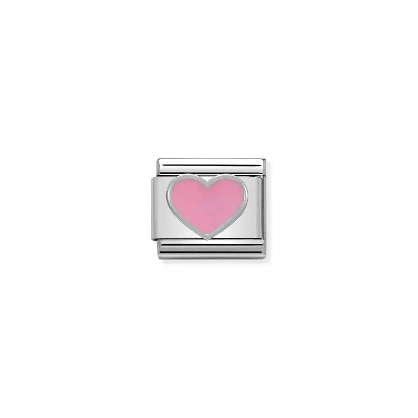Nomination Pink Heart Silver