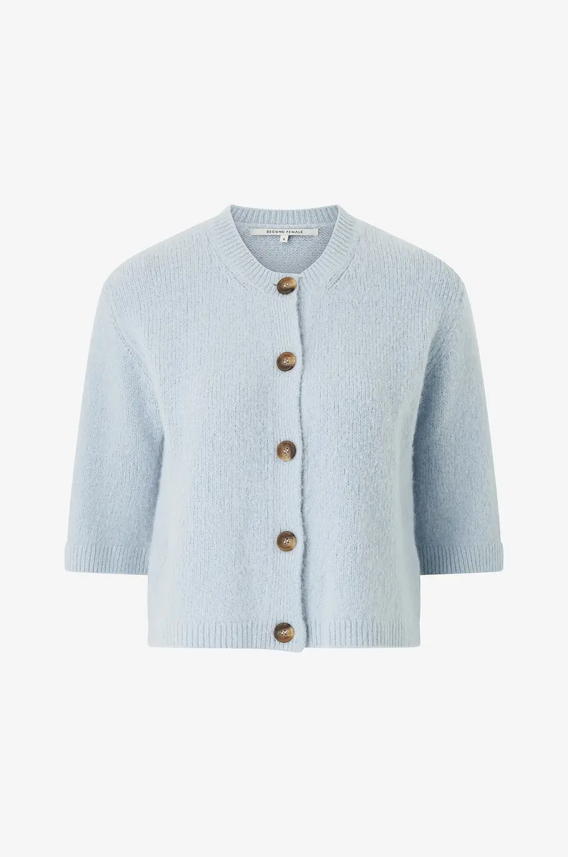 Second Female Topp Wanda Knit Cardigan - Blå