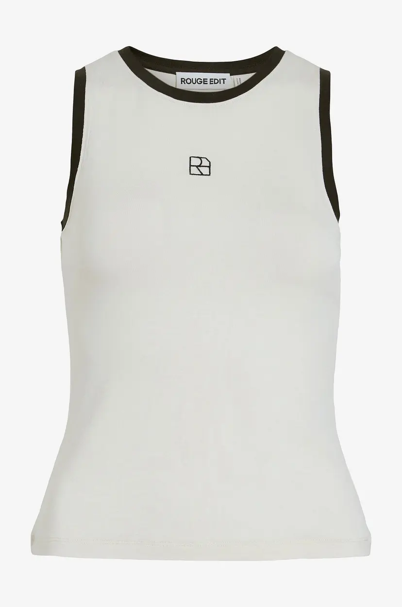 Rouge Edit Singlet rouEsme S/L Tank Top - Beige