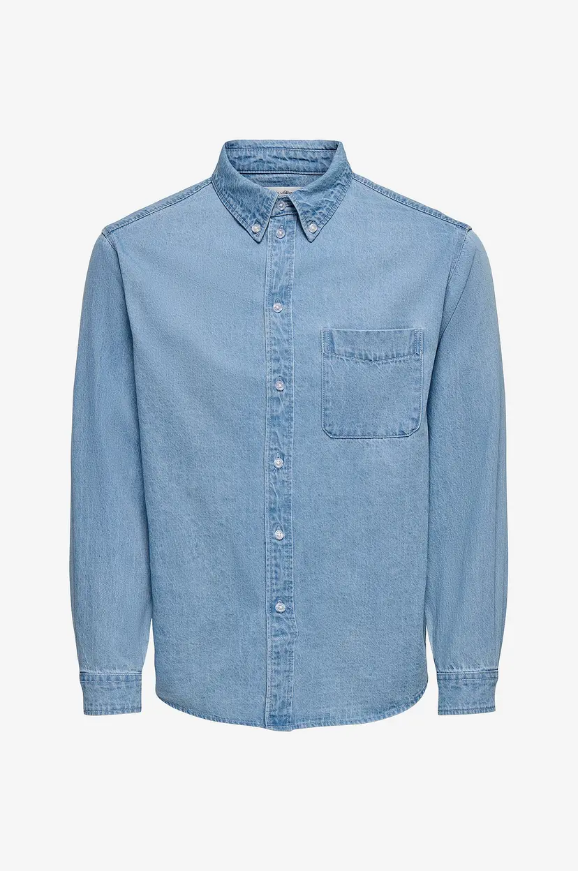 Only & Sons Denimskjorte onsOrson Regular Yfm - Blå