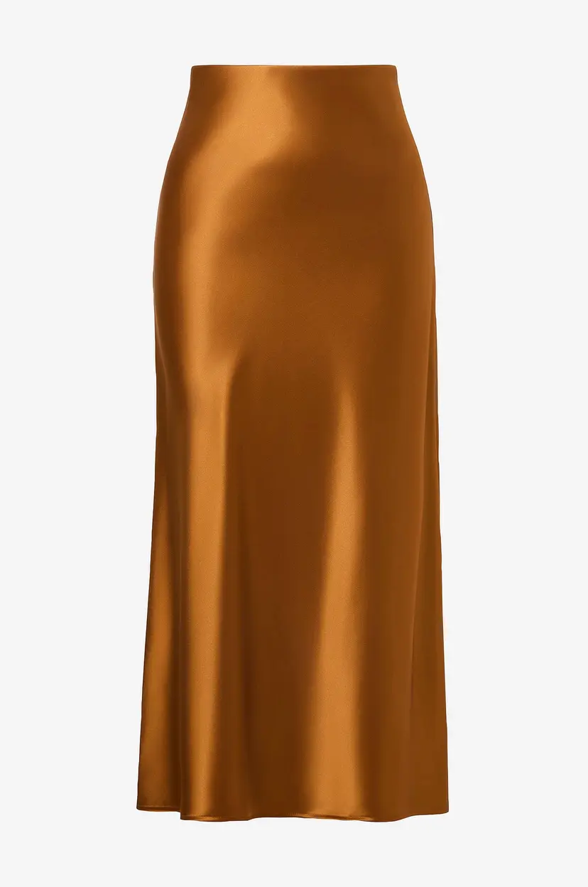 By Malina Maxi skjørt Aubree Satin Maxi Skirt - Orange