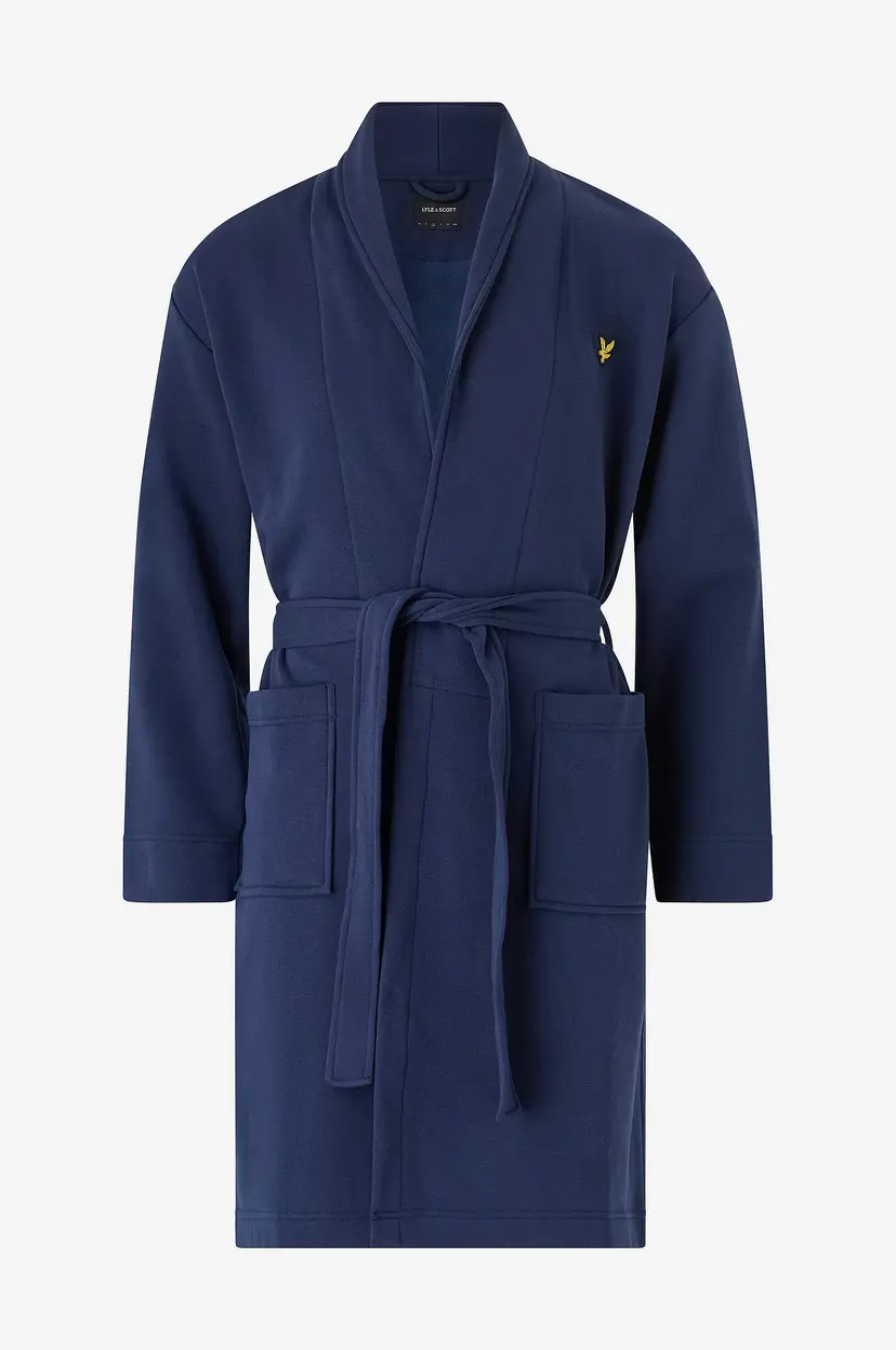 Lyle & Scott Morgenkåpe Matthew Fleece Dressing Gown - Blå