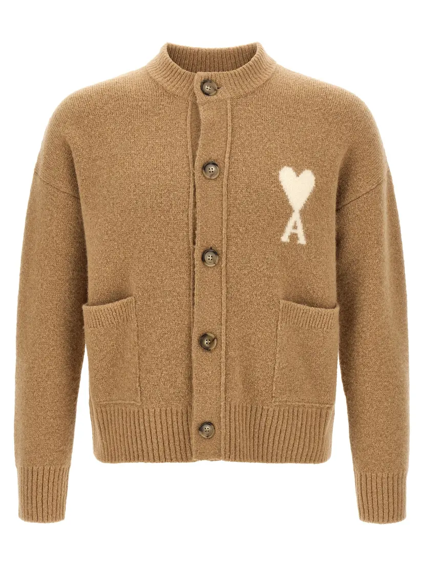 Ami Paris Ami Paris Cardigans – Beige