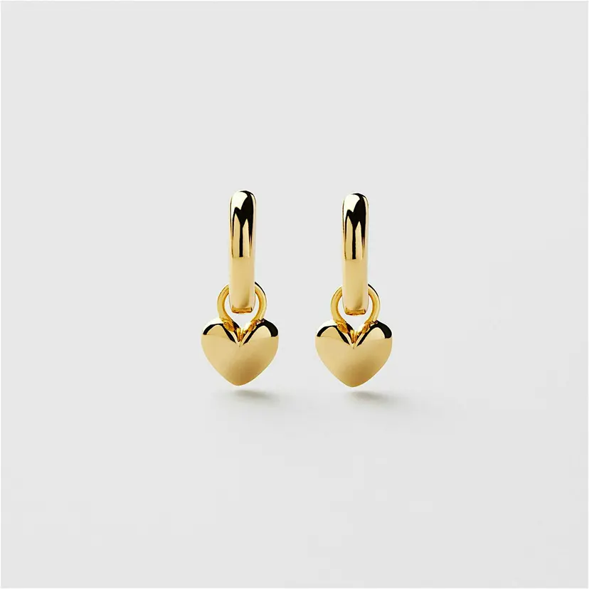 Safira Puffy Heart Hoops