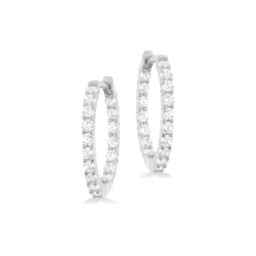 Scrouples Scrouples - SoHo sølv clip-creoler med zirkonia - 164792