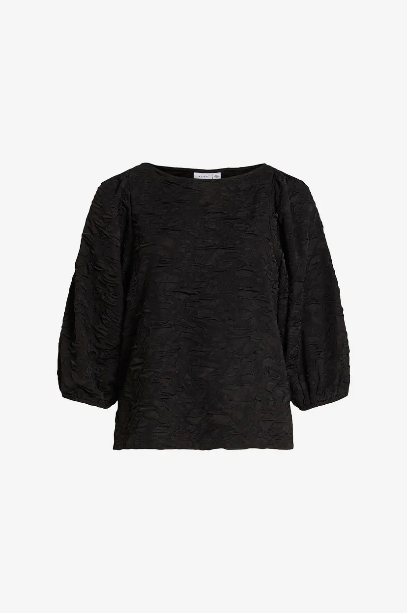Vila Topp viDevera Boatneck 3/4 Top - Svart