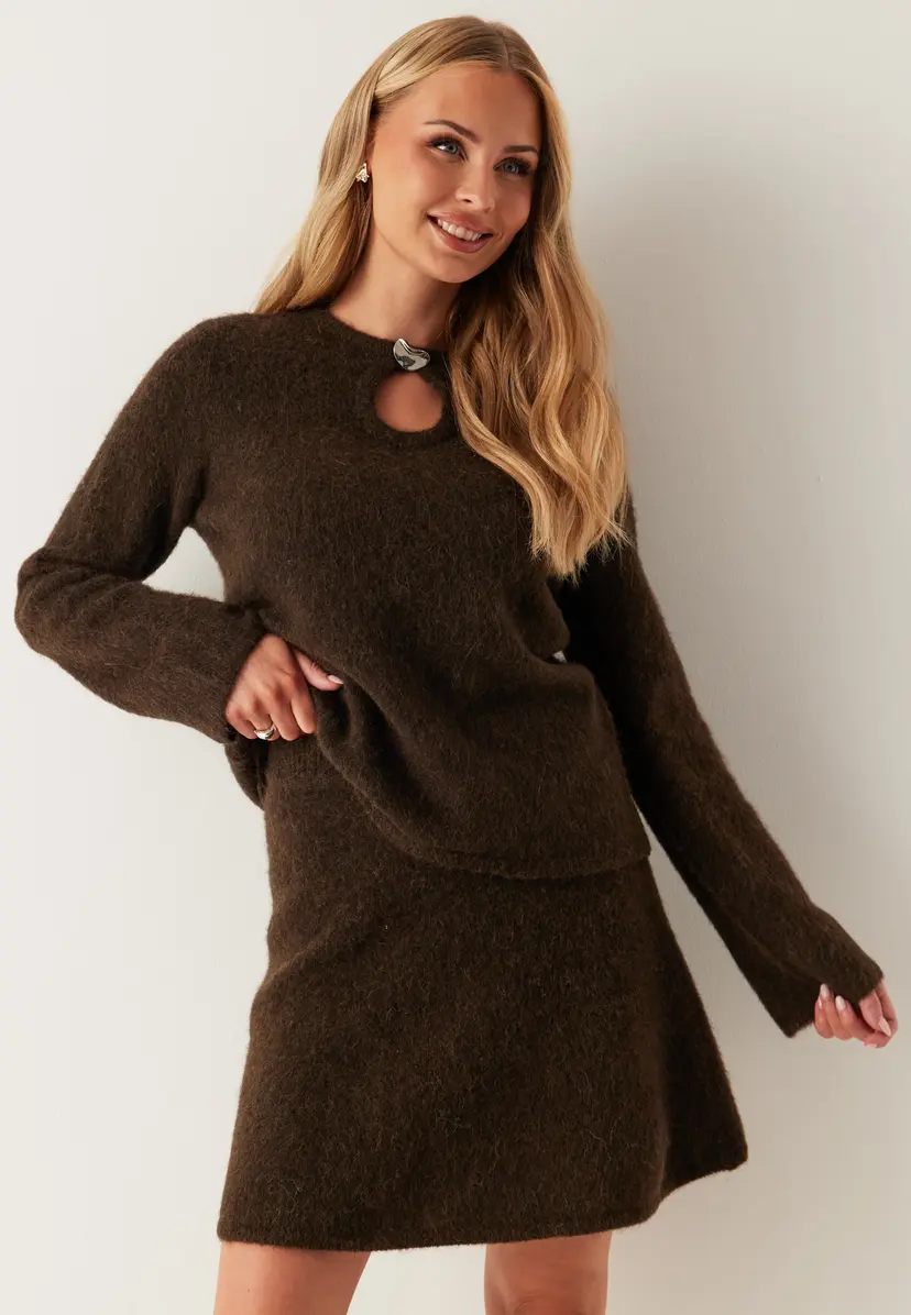 Selected Slflulu Brushed Hw Knit Skirt