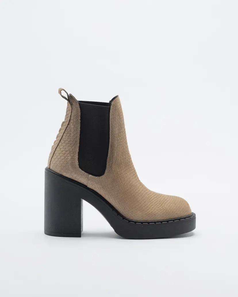 Dropp Dropp PF507 Beige Chelsea Ankle boots