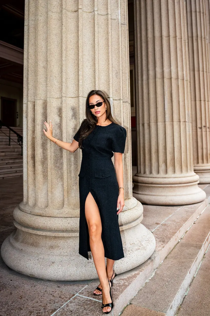 Love Lolina Stassie Midi Dress Black - XL