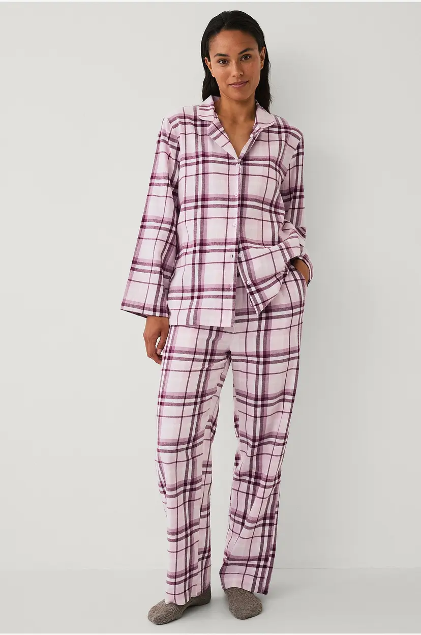 Ellos Collection Pysjsett i flanell - Rosa