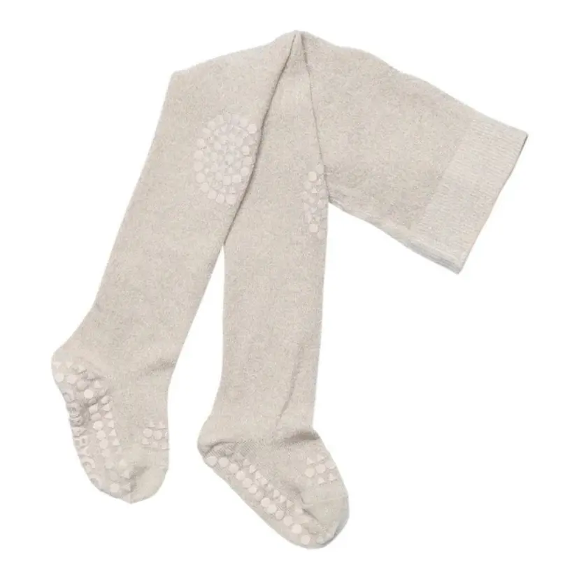 GoBabyGo GoBabyGo - Strømpebukse Antiskli Bambus Ivory Glitter