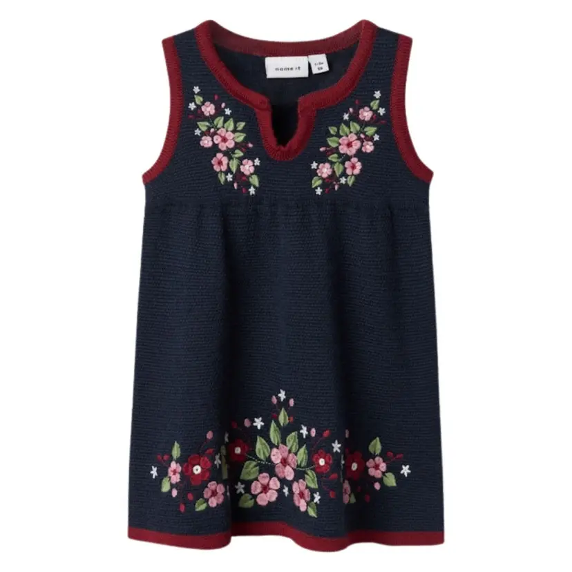 NAME IT Name It - Festdrakt / Bunad til Baby Strikket Kjole Dark Sapphir