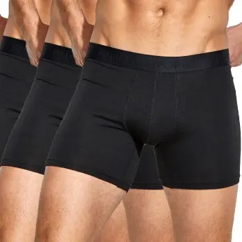 Panos Emporio Panos Emporio 3P Base Bamboo Cotton Boxer Svart Large Herre