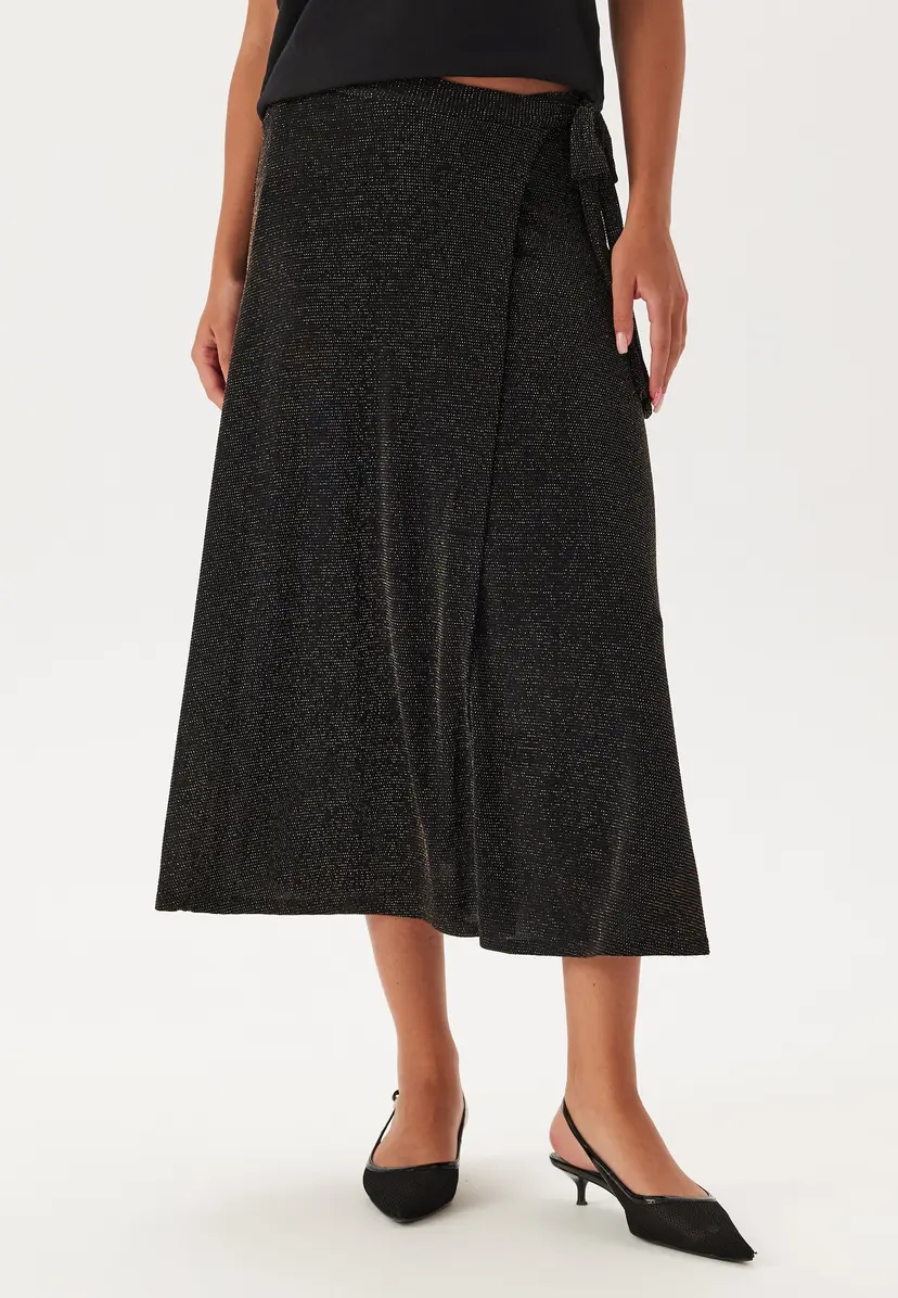 Happy Holly Sparkling Wrap Midi Skirt