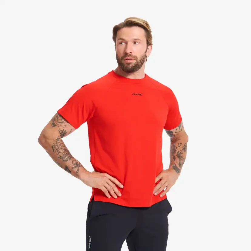 RevolutionRace Pulse Running T-shirt Herre Fiery Red