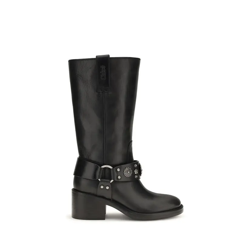 Chloé Chloé Cowboy/biker støvler – Svart