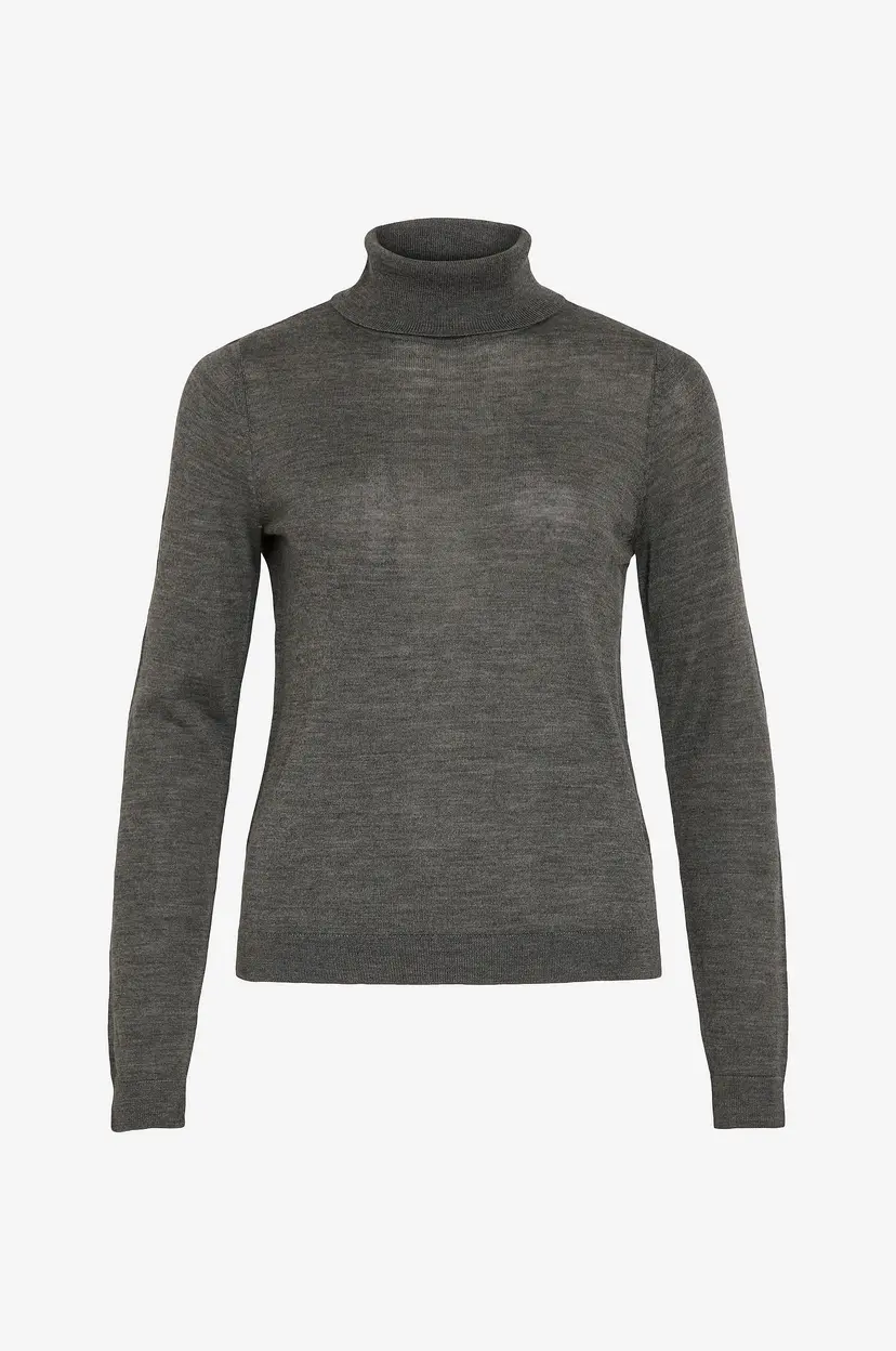 Vila Genser viMerina L/S Rollneck Knit Pullover - Grå