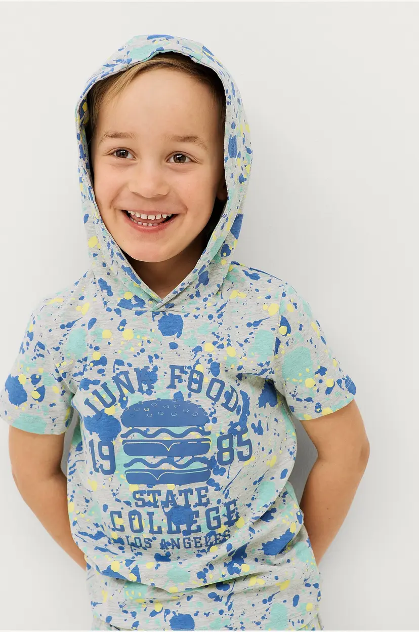 Ellos Collection T-shirt Viktor med hette - Grå