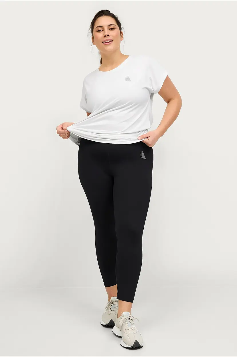 Zizzi Treningstights aCore S. Tension Tights 3/4 - Svart