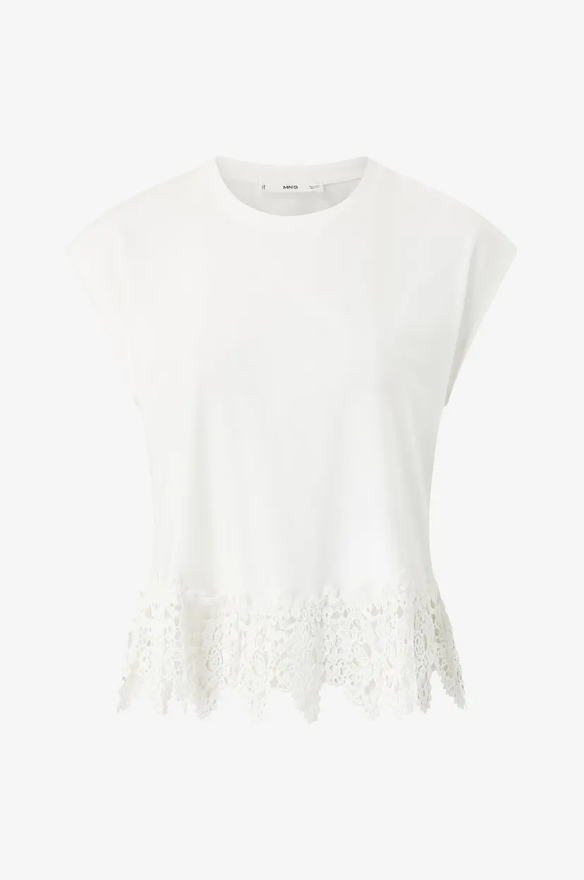 Mango Topp Blonde - Hvit