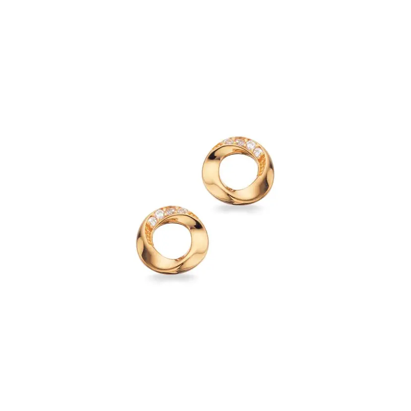 Scrouples Scrouples - 8kt guld cirkel ørestikker - 122073