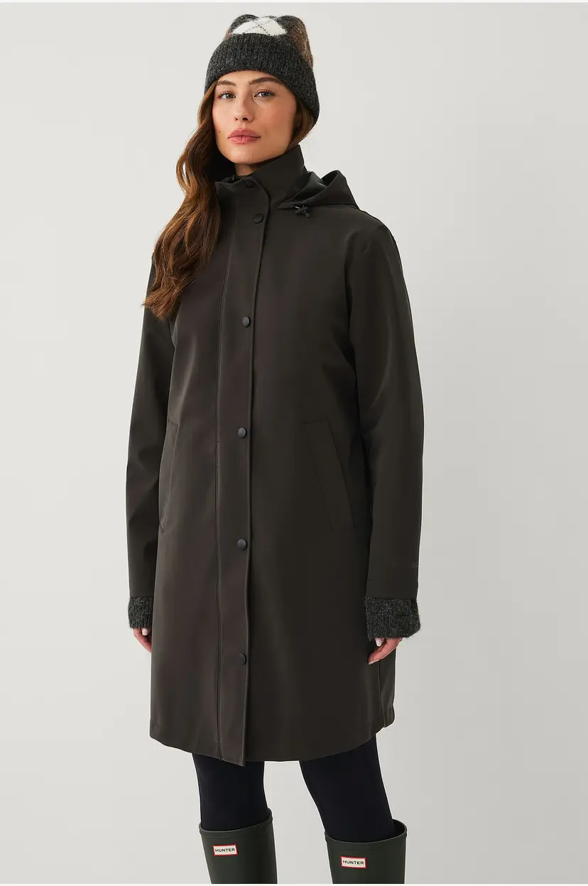 Áhkká Regnjakke Rain Waist Stretch Parka - Brun