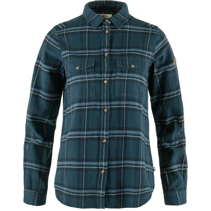 Fjällräven Fjällräven Women's Övik Heavy Flannel Shirt Indigo Blue-Dark Navy