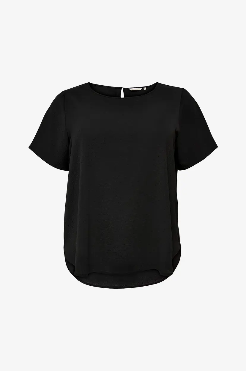 Only Carmakoma Bluse carVica SS Aop - Svart