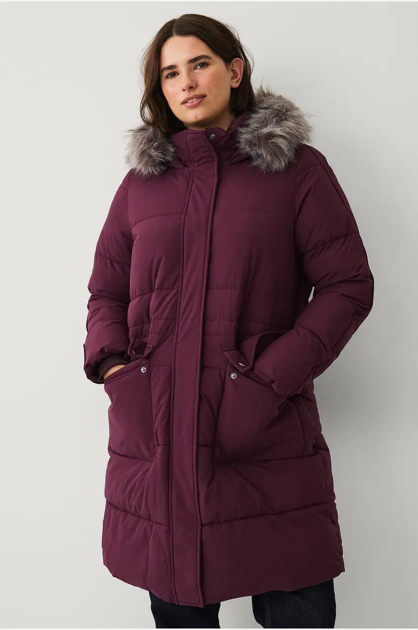 Zizzi Kåpe caJulia L/S Coat - Lilla
