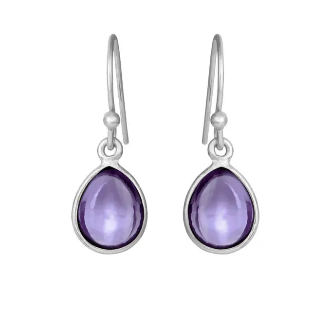Susanne Friis Bjørner Susanne Friis Bjørner Øreringe - SFB - Ørebøjler med lilla amethyst - 5249-1-118