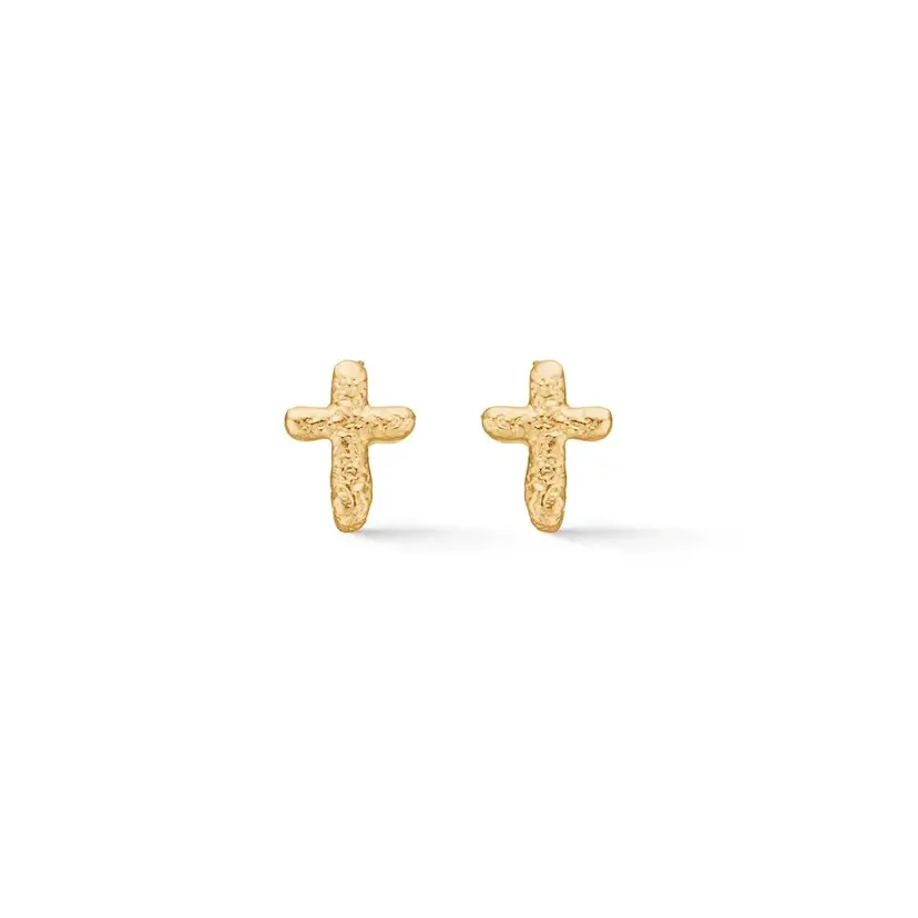 Studio Z Studio Z - Faithful Cross ørestikker forgyldt sølv - 7210358