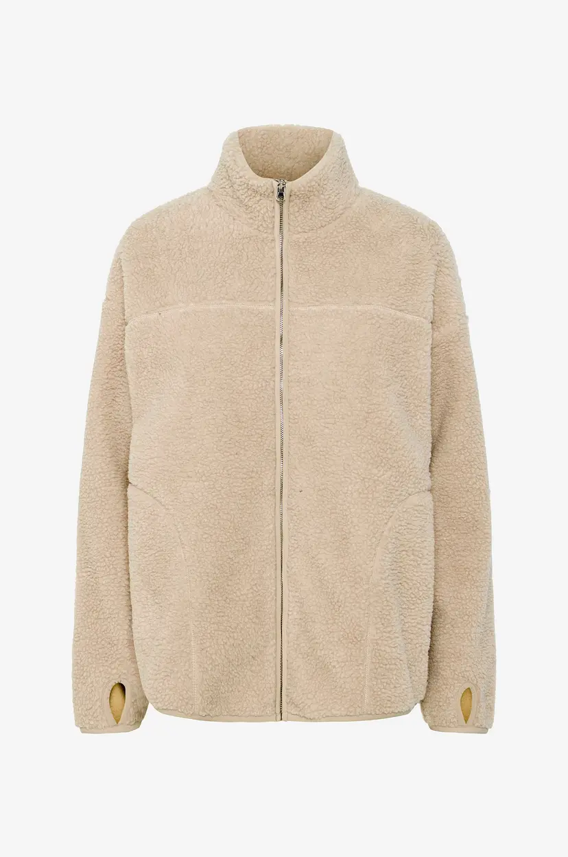 Pieces Teddyjakke pcSadia LS Teddy Jacket - Beige
