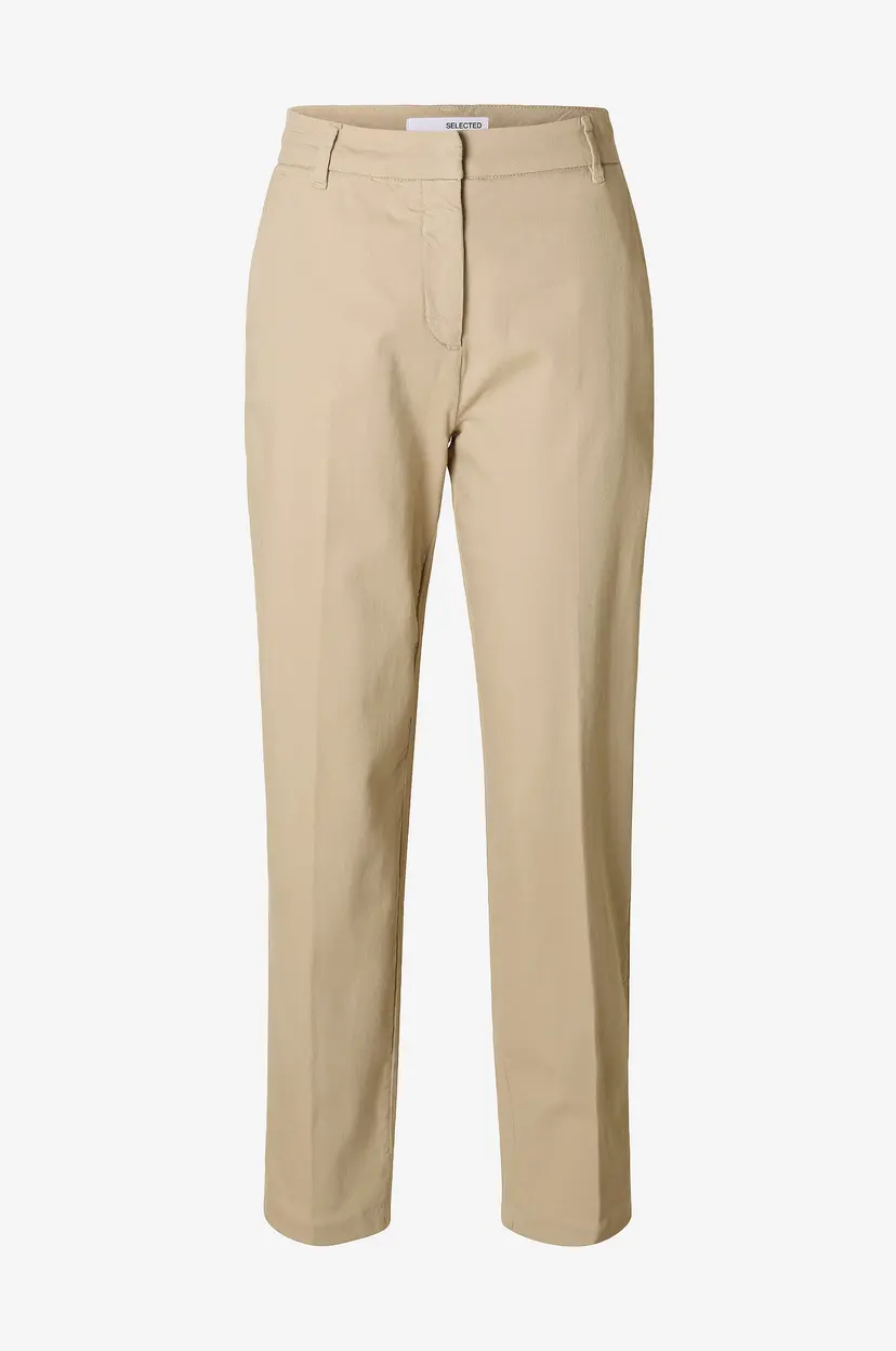 Selected Women Bukser slfVera-Rita MW Cropped Pant - Beige