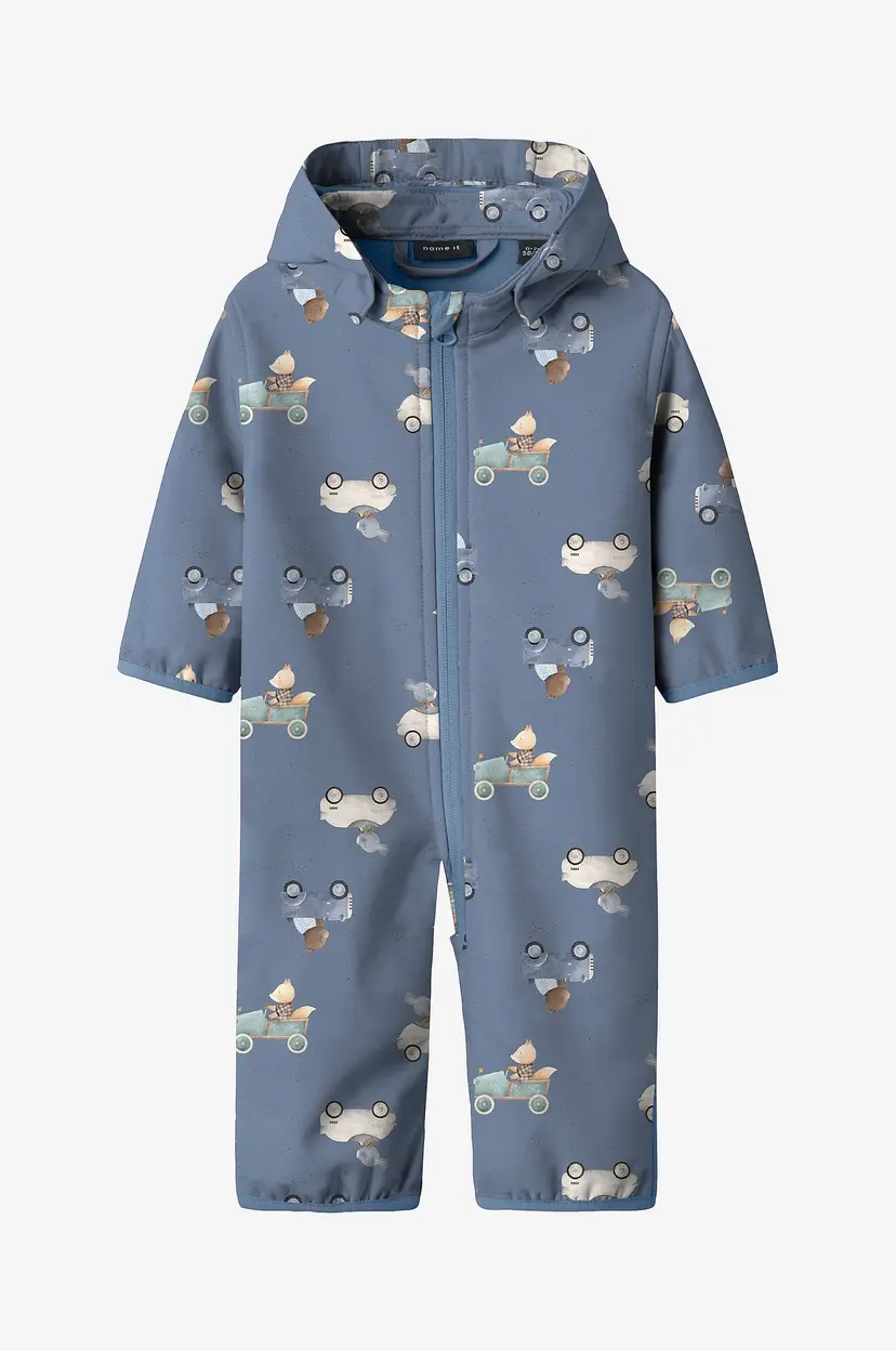 Name it baby Softshelloverall nbmAlfa08 Softshell Suit Aop - Blå