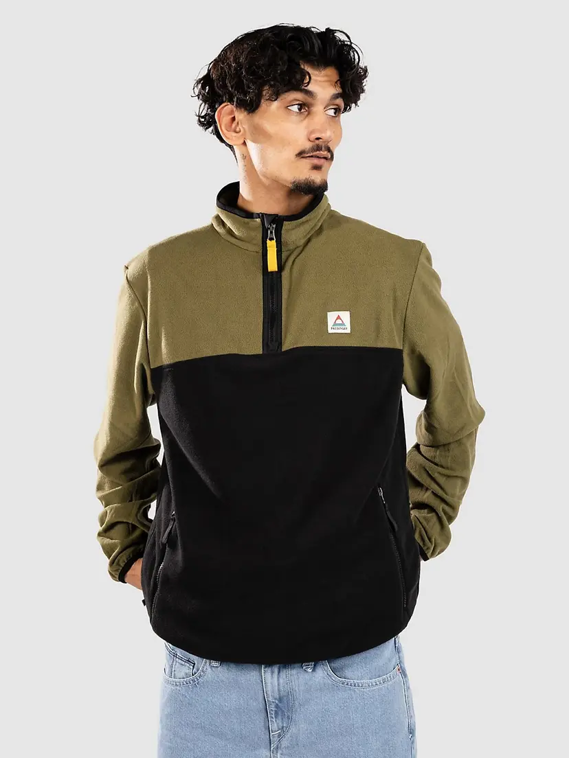 Passenger Passenger Set Off Recycled Polar 1/4 Zip Half-Zip Fleecegenser grønn