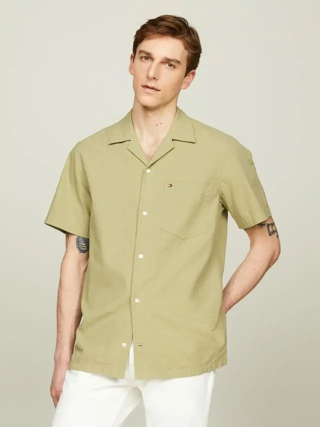 Tommy Hilfiger SEERSUCKER SOLID SHIRT S/S