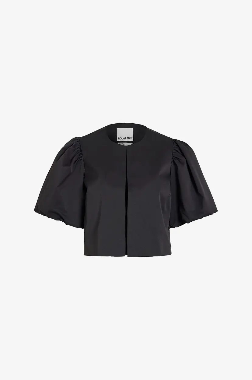 Rouge Edit Bluse Roudetta 2/4 Short Blazer - Svart