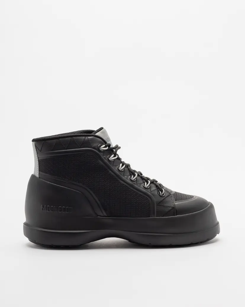 Moon Boot Moon Boot Luna Trek Mid Nylon Black Ankle Boots