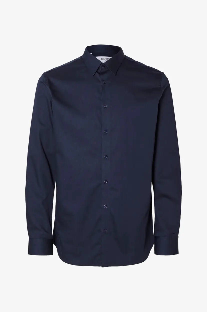 Selected Men Skjorte slhSlim-Performance Shirt LS - Blå