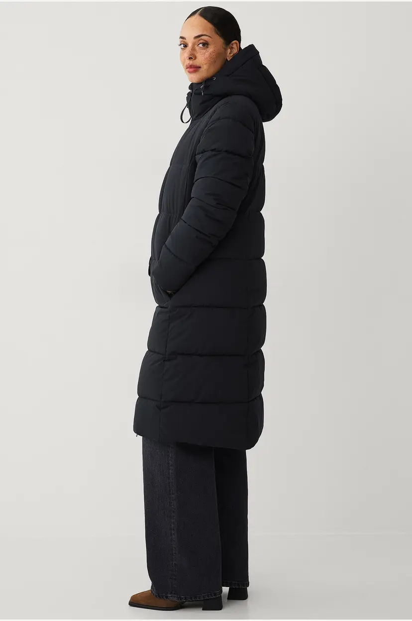 Ellos Collection Kåpe Padded Coat Mid Length - Svart