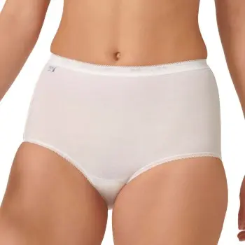 Sloggi Sloggi Truser 2P Basic Plus Maxi Briefs Hvit bomull 48 Dame