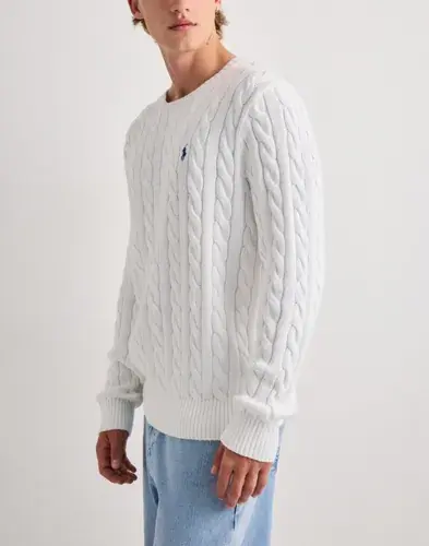 Polo Ralph Lauren Polo Ralph Lauren Ls Driver Cn-long Sleeve-pullo Strikkegensere Hvit