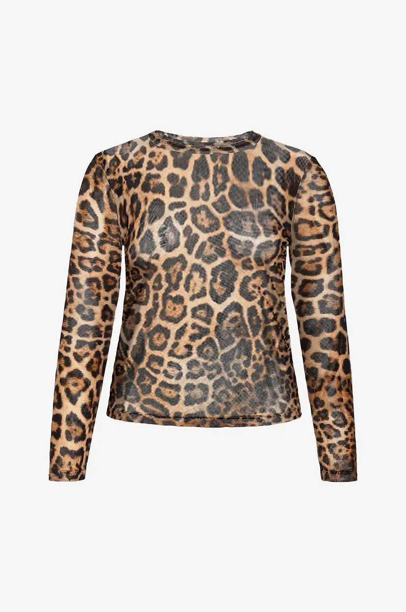 Noisy May Curve Topp Nmjudith L/S Mesh Top Curve - Svart