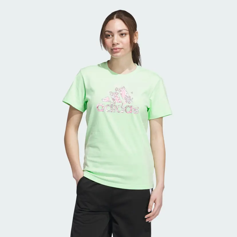 Adidas Floral Badge of Sport Graphic T-Shirt