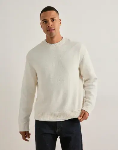 Jack & Jones Jack & Jones Jornorrebro Catskills Knit Crew Nec Collegegensere Beige