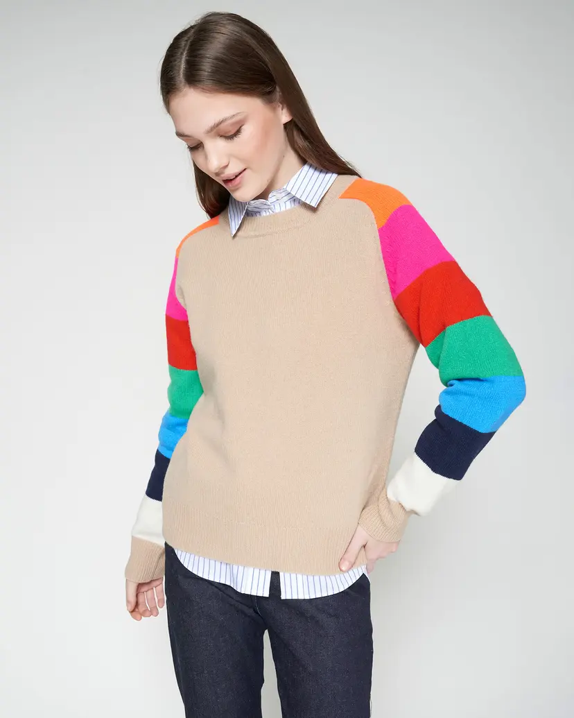 VilaGallo VilaGallo 32738 Beige Knitted sweatshirt