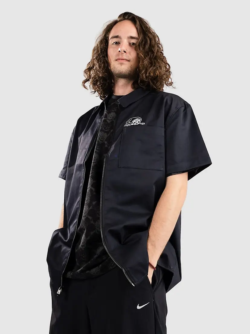 Lurking Class Lurking Class Look Back Zip Work Skjorte svart