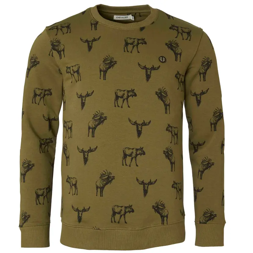 Chevalier Chevalier Moose Sweatshirt Men Forest Green Moose