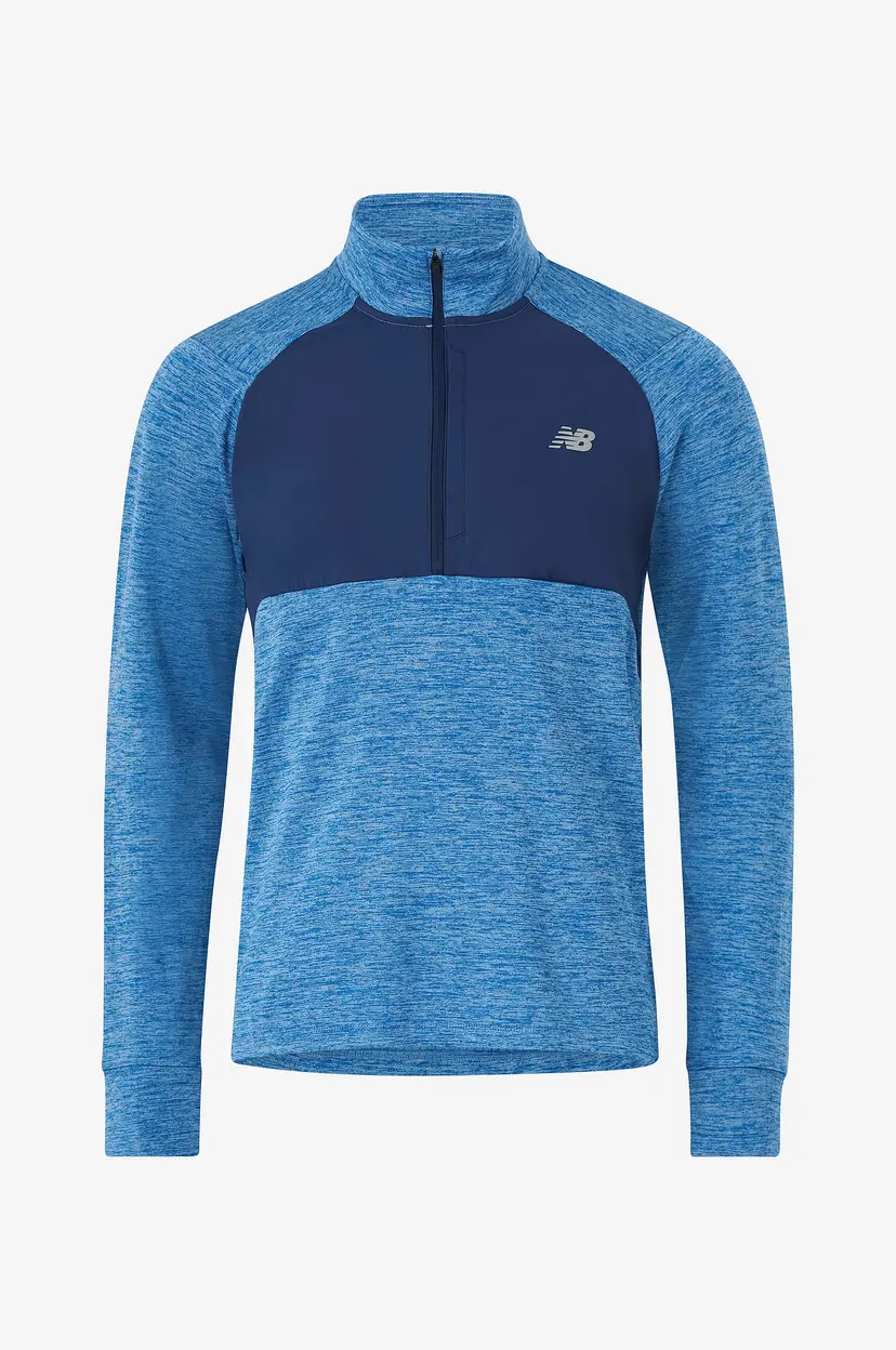 New Balance Funksjonstrøye Athletics Heat Grid 1/2 Zip - Blå